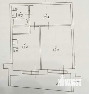 1-к квартира, вторичка, 48м2, 5/20 этаж