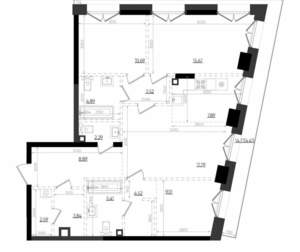 3-к квартира, вторичка, 101м2, 7/19 этаж