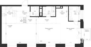 2-к квартира, вторичка, 94м2, 6/9 этаж