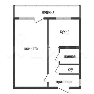 1-к квартира, вторичка, 30м2, 2/9 этаж