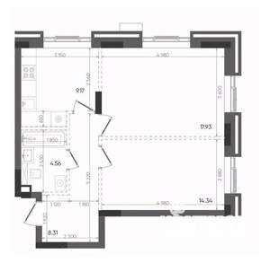 2-к квартира, вторичка, 54м2, 13/22 этаж