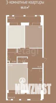 3-к квартира, вторичка, 90м2, 11/21 этаж