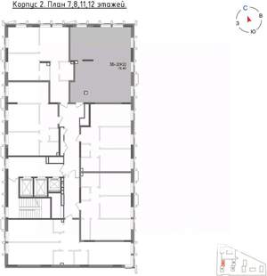 3-к квартира, вторичка, 78м2, 11/22 этаж