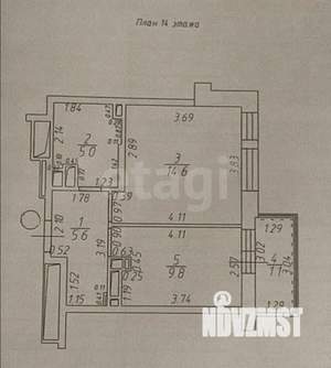 1-к квартира, вторичка, 35м2, 14/19 этаж