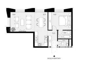 1-к квартира, вторичка, 58м2, 4/5 этаж