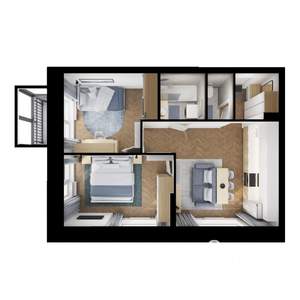 2-к квартира, вторичка, 51м2, 5/17 этаж