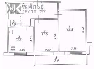 2-к квартира, вторичка, 54м2, 2/9 этаж