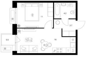 1-к квартира, вторичка, 35м2, 15/26 этаж