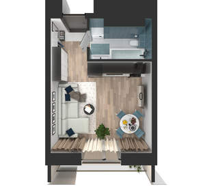 Студия квартира, вторичка, 27м2, 6/25 этаж