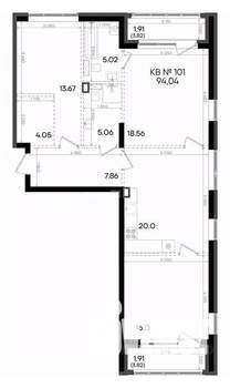 3-к квартира, вторичка, 94м2, 3/9 этаж