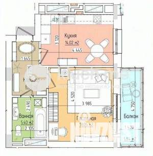 1-к квартира, вторичка, 46м2, 13/14 этаж