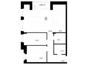 3-к квартира, вторичка, 81м2, 2/4 этаж