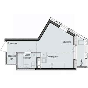 Студия квартира, строящийся дом, 29м2, 6/23 этаж