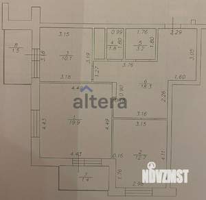 2-к квартира, вторичка, 66м2, 2/17 этаж