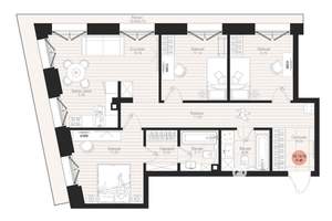 3-к квартира, вторичка, 81м2, 10/19 этаж