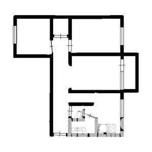 3-к квартира, вторичка, 58м2, 2/3 этаж