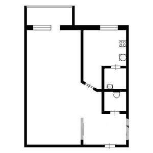 1-к квартира, вторичка, 33м2, 6/9 этаж
