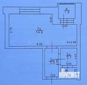 Студия квартира, вторичка, 23м2, 1/9 этаж