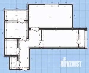 2-к квартира, вторичка, 58м2, 1/19 этаж