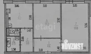 2-к квартира, вторичка, 46м2, 1/5 этаж