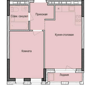 1-к квартира, вторичка, 41м2, 13/23 этаж