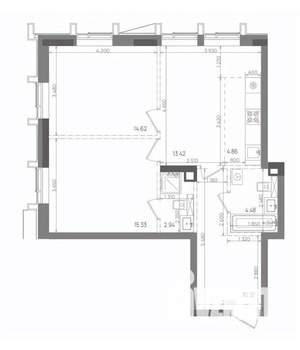 3-к квартира, вторичка, 66м2, 20/22 этаж