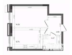 1-к квартира, вторичка, 36м2, 20/22 этаж