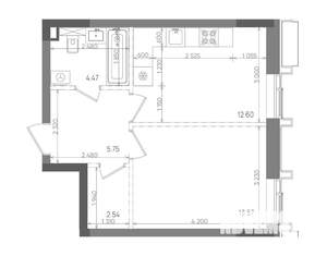 1-к квартира, вторичка, 39м2, 20/22 этаж