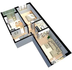 2-к квартира, вторичка, 52м2, 19/25 этаж