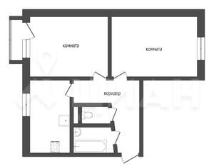 2-к квартира, вторичка, 46м2, 4/5 этаж