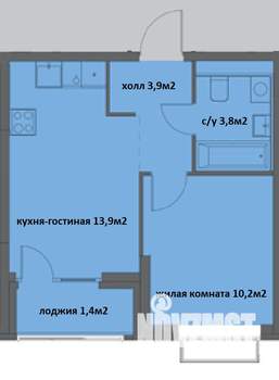 1-к квартира, вторичка, 33м2, 24/26 этаж