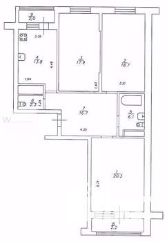 3-к квартира, вторичка, 99м2, 10/19 этаж