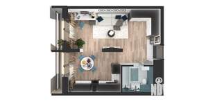 Студия квартира, вторичка, 39м2, 14/25 этаж