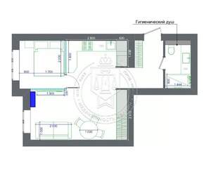 1-к квартира, вторичка, 40м2, 1/5 этаж