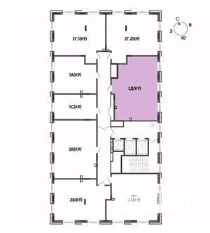 2-к квартира, вторичка, 66м2, 12/22 этаж