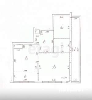 3-к квартира, вторичка, 86м2, 19/25 этаж