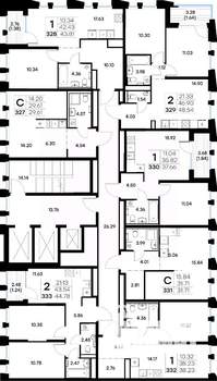 2-к квартира, строящийся дом, 45м2, 12/20 этаж