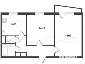 2-к квартира, вторичка, 54м2, 6/10 этаж