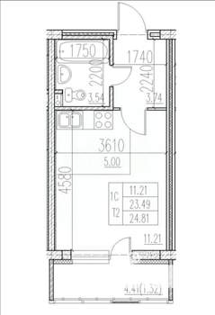 Студия квартира, вторичка, 25м2, 18/25 этаж