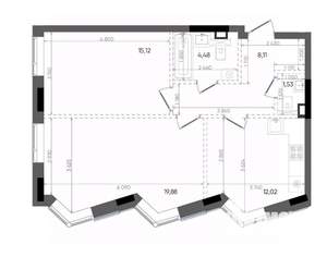 2-к квартира, вторичка, 61м2, 8/14 этаж