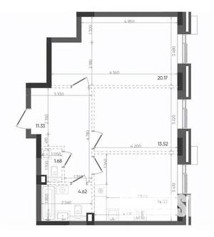 2-к квартира, вторичка, 66м2, 16/22 этаж