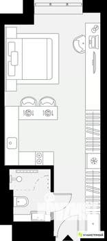 1-к квартира, вторичка, 29м2, 5/27 этаж