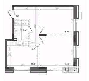 2-к квартира, вторичка, 56м2, 20/22 этаж