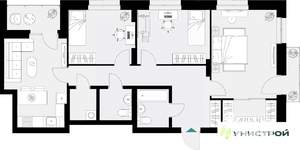 3-к квартира, вторичка, 83м2, 3/18 этаж