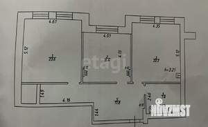 2-к квартира, вторичка, 88м2, 1/5 этаж