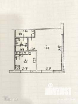 1-к квартира, вторичка, 30м2, 1/2 этаж