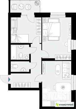2-к квартира, вторичка, 60м2, 6/18 этаж