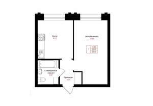 1-к квартира, вторичка, 35м2, 3/25 этаж