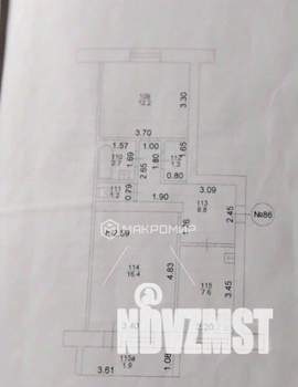 2-к квартира, вторичка, 52м2, 5/5 этаж