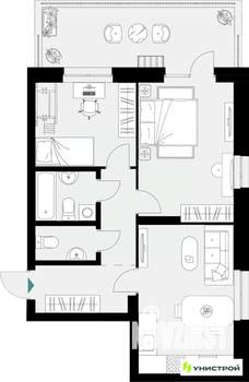 2-к квартира, вторичка, 63м2, 2/18 этаж